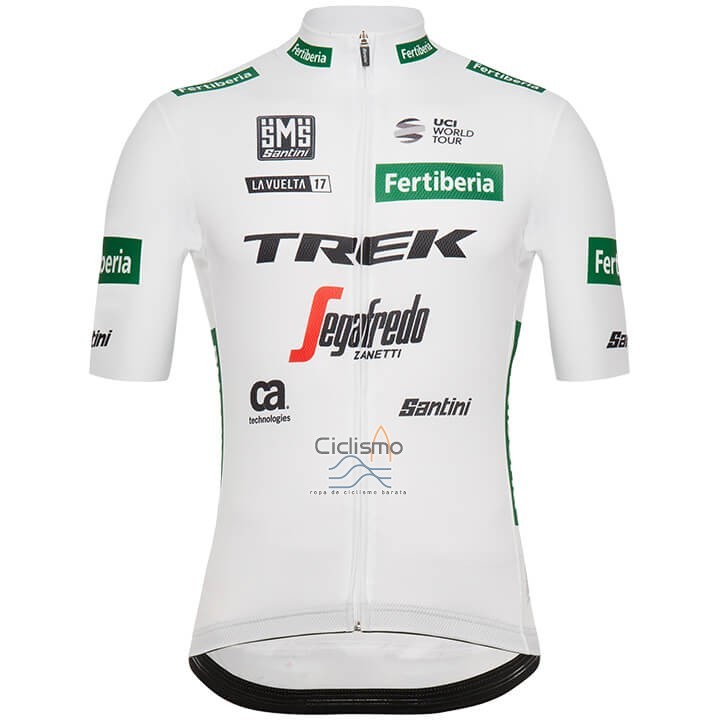Trek Segafrojoo Ropa Ciclismo Culotte Corto 2018 Mangas Cortas Blanco Verde